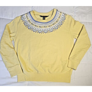 Polo Ralph Lauren Girls Size Large 12/14 Fair Isle Fleece Sweatshirt Preppy